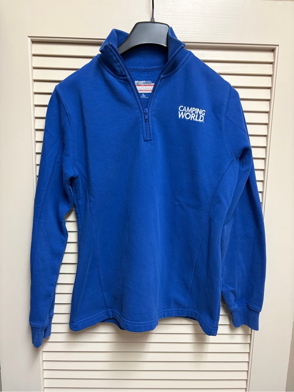 Camping World Good Sam 1/4 Zip Sweatshirt Womens S Blue Outdoors Hiking Travel